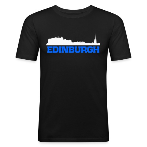 Edinburgh Scotland skyline tee - Men's Slim Fit T-Shirt