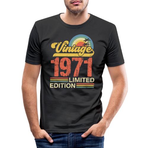 Wijnjaar 1971 - Mannen slim fit T-shirt