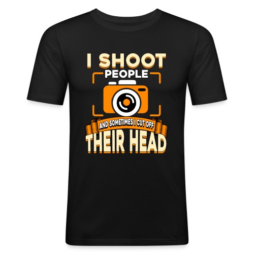 Fotografiere Leute Kopf abschneiden - Männer Slim Fit T-Shirt