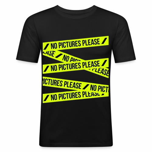 No Pictures Please - Mannen slim fit T-shirt