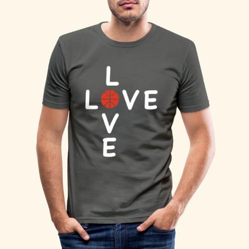 LOVE Cross basketball red 001 - Männer Slim Fit T-Shirt