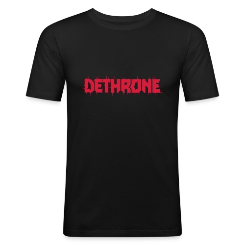 Dethrone -logo - Miesten tyköistuva t-paita