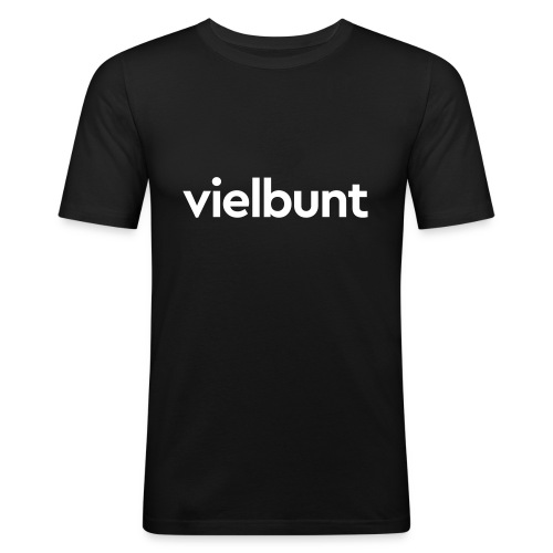 vielbunt Logo - Männer Slim Fit T-Shirt