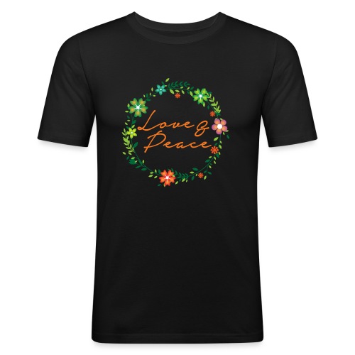 Love and Peace - Men's Slim Fit T-Shirt