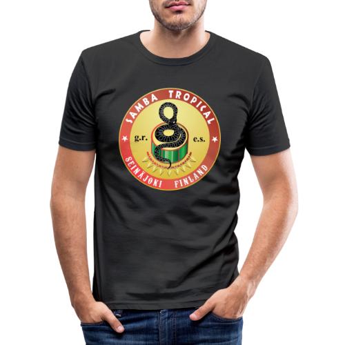 Samba Tropical logo - Miesten tyköistuva t-paita