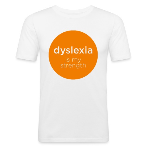 Dyslexia is my strength - orange - Men's Slim Fit T-Shirt