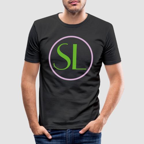 Logo Stick - Männer Slim Fit T-Shirt