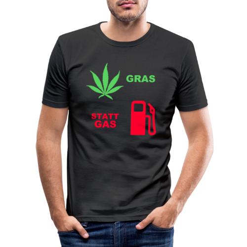 gras statt gas - Männer Slim Fit T-Shirt