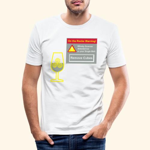 Whisky Spruch Pop-up Eiswarnung - Männer Slim Fit T-Shirt