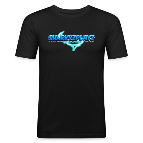 SharkyzPlayz Logo - Mannen slim fit T-shirt