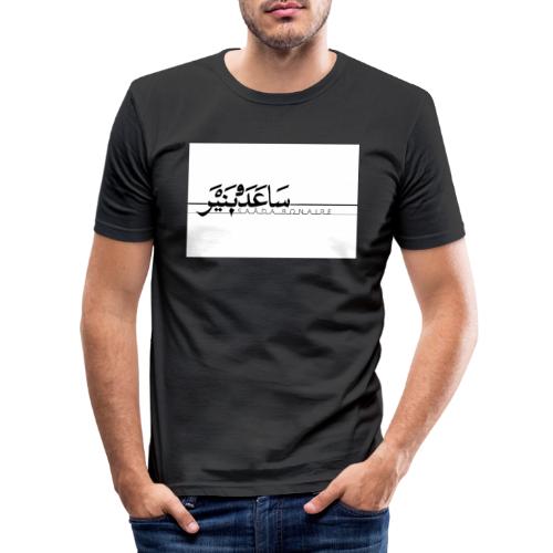 Poster - Saada Bonaire - Logo Black landscape - Männer Slim Fit T-Shirt