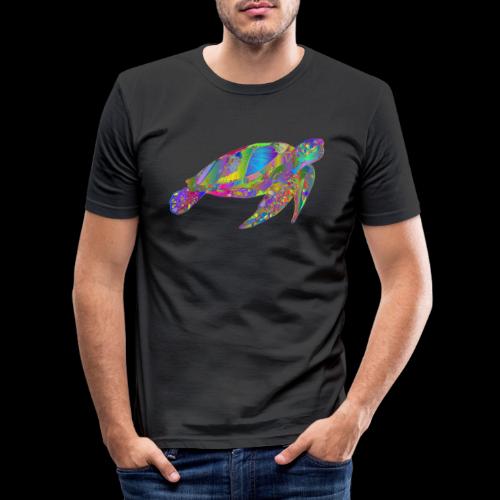 Turtle Space - Männer Slim Fit T-Shirt