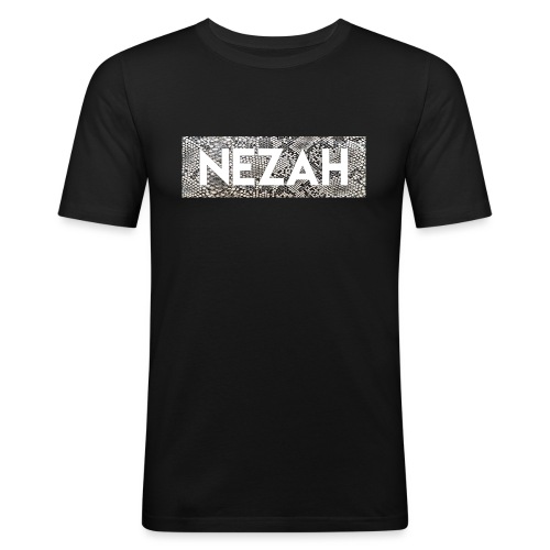 Nezah Snake Skin Box Logo - Men's Slim Fit T-Shirt