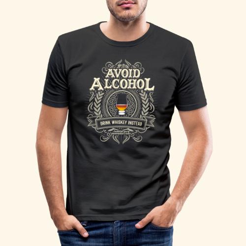 Avoid Alcohol Drink Whiskey Vintage - Männer Slim Fit T-Shirt