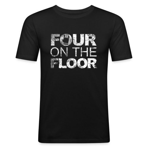 FOUR on the FLOOR (Weiß) - Männer Slim Fit T-Shirt