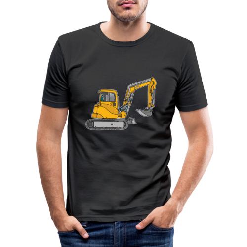 BAGGER, gelbe Baumaschine mit Schaufel und Ketten - Männer Slim Fit T-Shirt