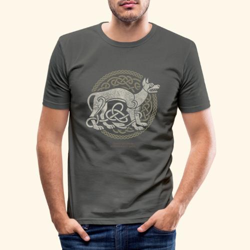Irland T Shirt Hund und keltisches Ornament - Männer Slim Fit T-Shirt