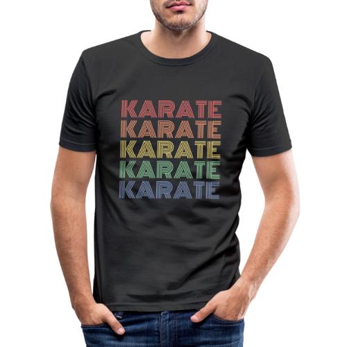 Rainbow Karate - Männer Slim Fit T-Shirt