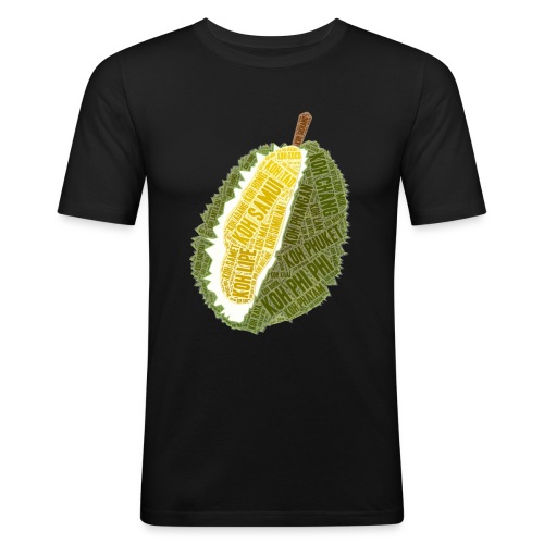 Durian Stinkfrucht Thailand Urlaub Thai Inseln - Männer Slim Fit T-Shirt
