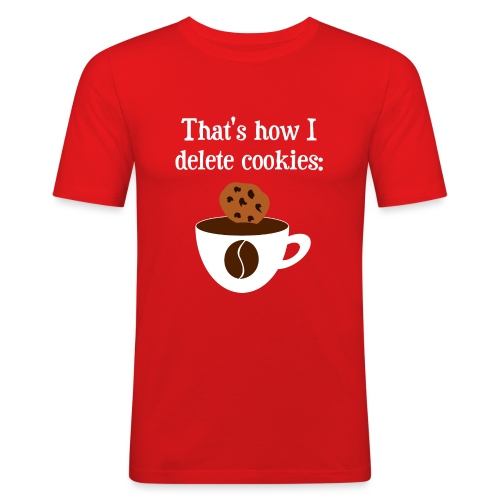 Cookies Kaffee Nerd Geek - Männer Slim Fit T-Shirt