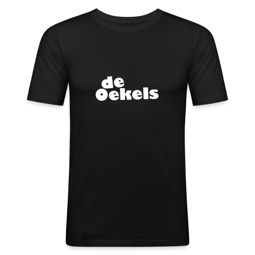 DeOekels t-shirt Logo wit - Mannen slim fit T-shirt