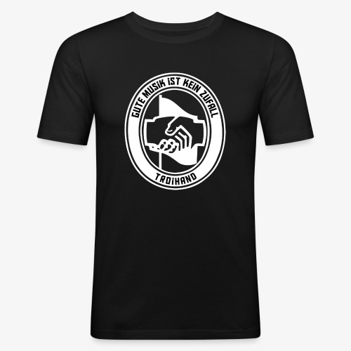Logo Troihand invertiert - Männer Slim Fit T-Shirt