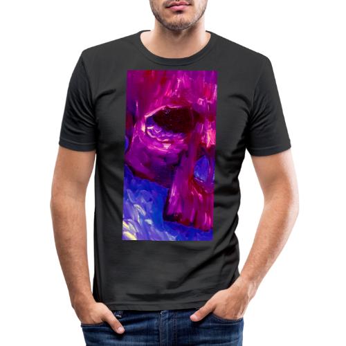 Purple Skull #2 - Mannen slim fit T-shirt