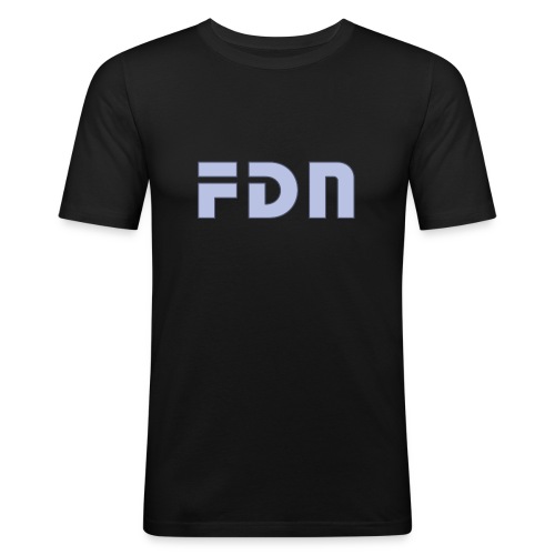 Logo French Data Network bleu - T-shirt près du corps Homme