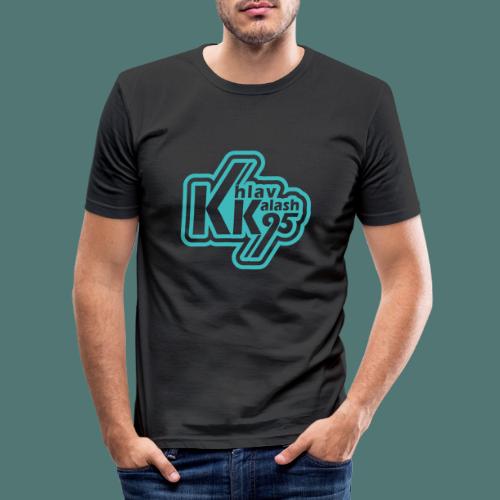 kk95 logo blau - Männer Slim Fit T-Shirt