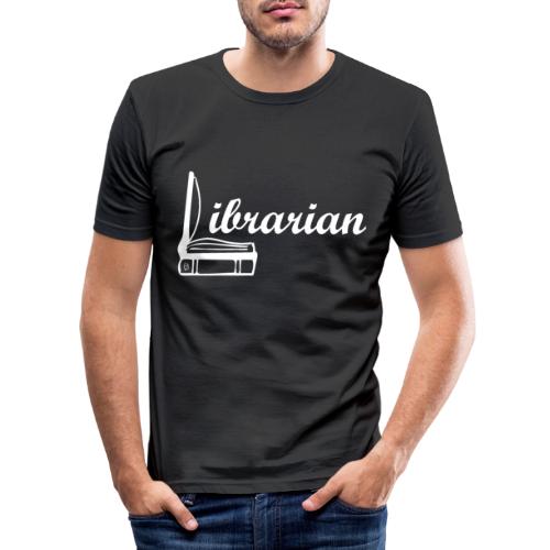 0325 Librarian Librarian Cool design - Obcisła koszulka męska