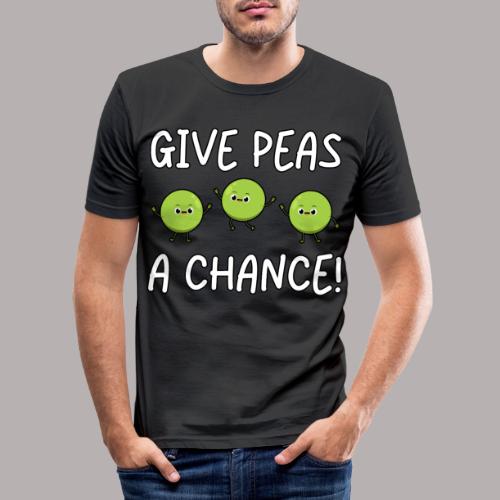 Give Peas a Chance - Männer Slim Fit T-Shirt