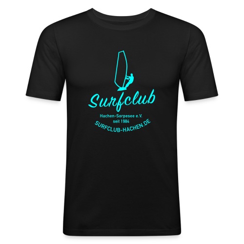 Surfclub cyan 2 - Männer Slim Fit T-Shirt