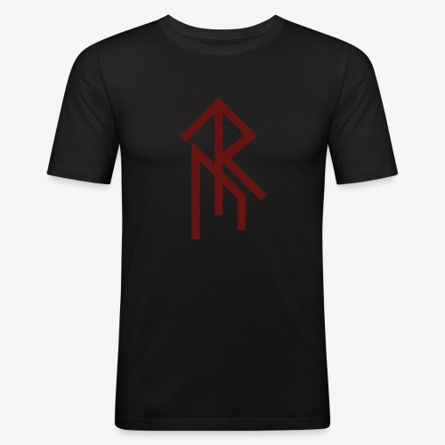 Rune (Rot) - Männer Slim Fit T-Shirt