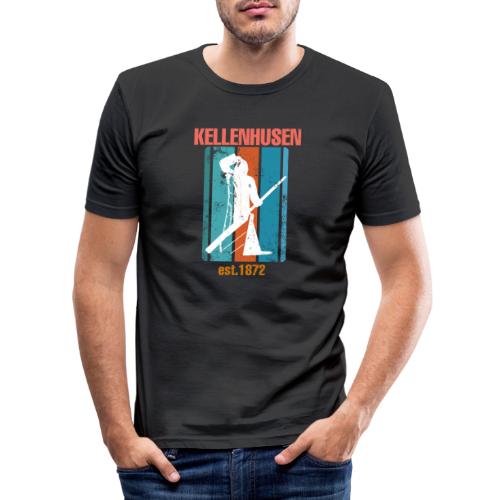 Kellenhusen retro Fischer - Männer Slim Fit T-Shirt