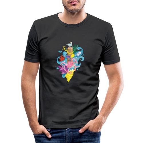 LIFE IS BETTER AT THE SEA - Männer Slim Fit T-Shirt