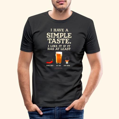 Whisky, Chili, Bier - Männer Slim Fit T-Shirt