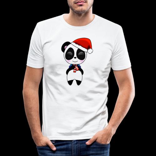 Panda noel bonnet - T-shirt près du corps Homme