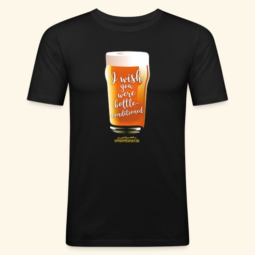 Craft Beer Shirt Design bottle-conditioned - Männer Slim Fit T-Shirt