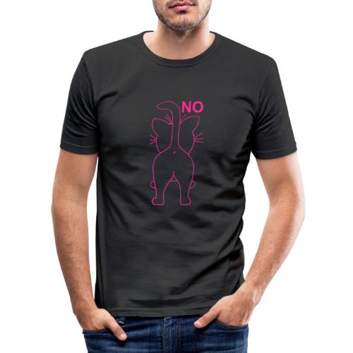 NO (pink) - Männer Slim Fit T-Shirt