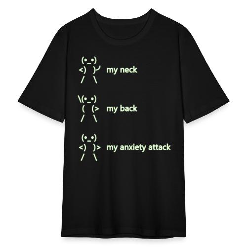 neck back anxiety attack - Men's Slim Fit T-Shirt