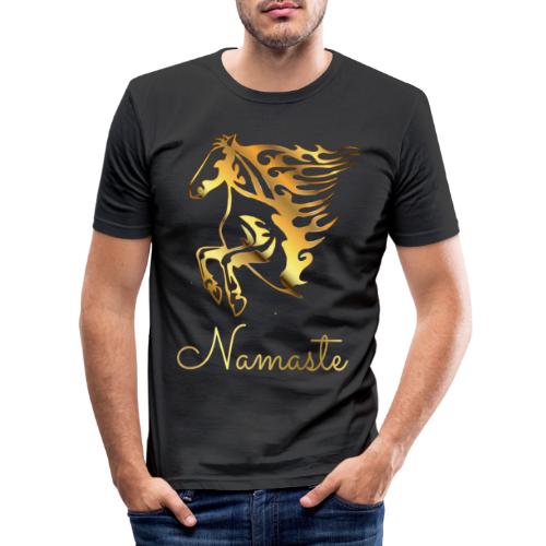 Namaste Horse On Fire - Männer Slim Fit T-Shirt