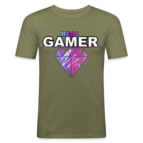 REAL GAMER PINK - Obcisła koszulka męska