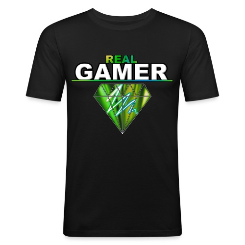 REAL GAMER - Obcisła koszulka męska