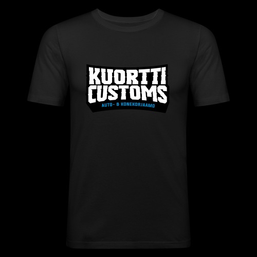 kuortti_customs_logo_main - Miesten tyköistuva t-paita
