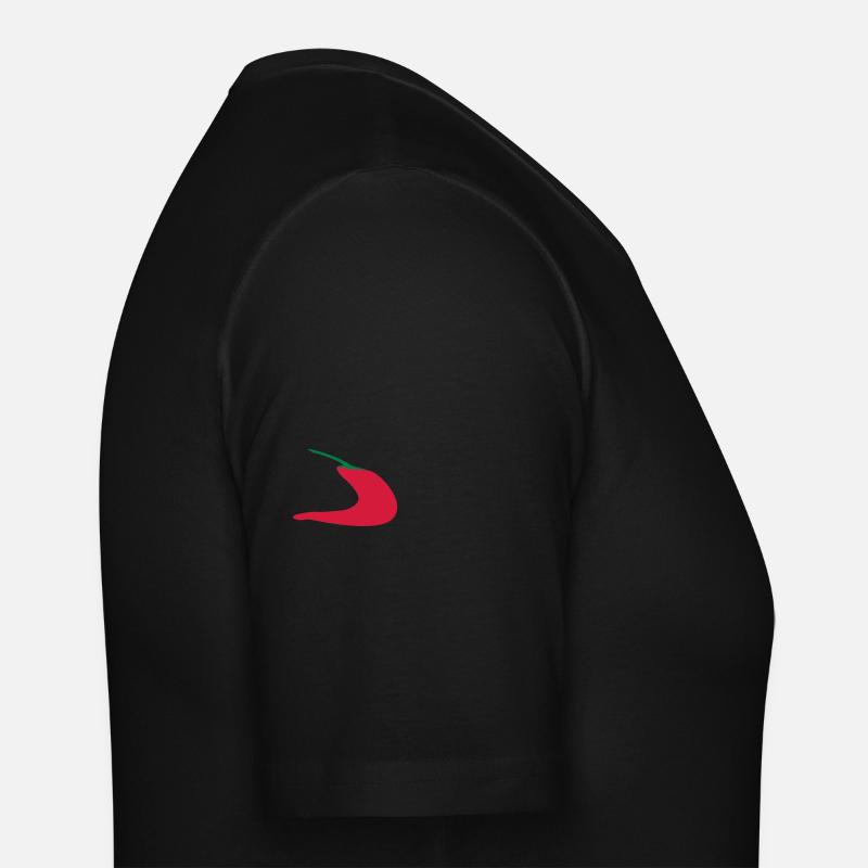 Chili, Chilischote - Männer Slim Fit T-Shirt - Schwarz