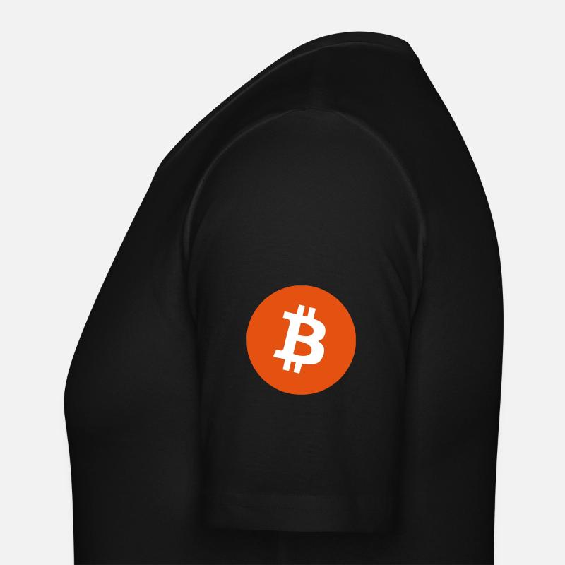 Bitcoin - Männer Slim Fit T-Shirt - Schwarz