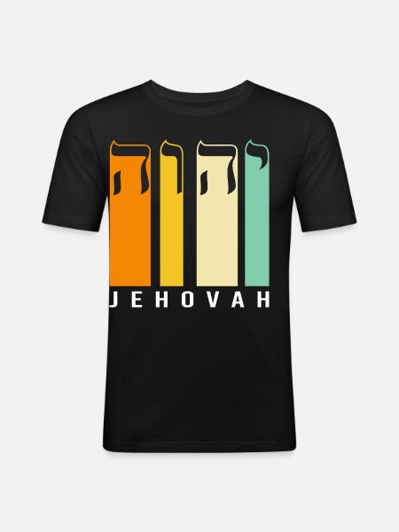 Yeshua Judaïsme juif - T-shirt près du corps Homme - noir
