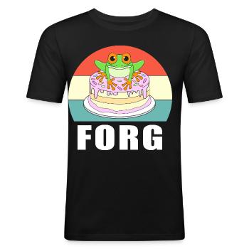 Frog Tree Frog - Men's Slim Fit T-Shirt - black - Front - Nik (191cm)
