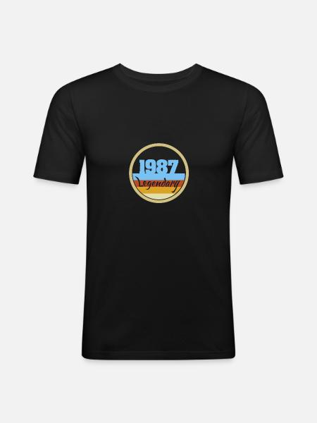 Legendary 1987 - Men's Slim Fit T-Shirt - black