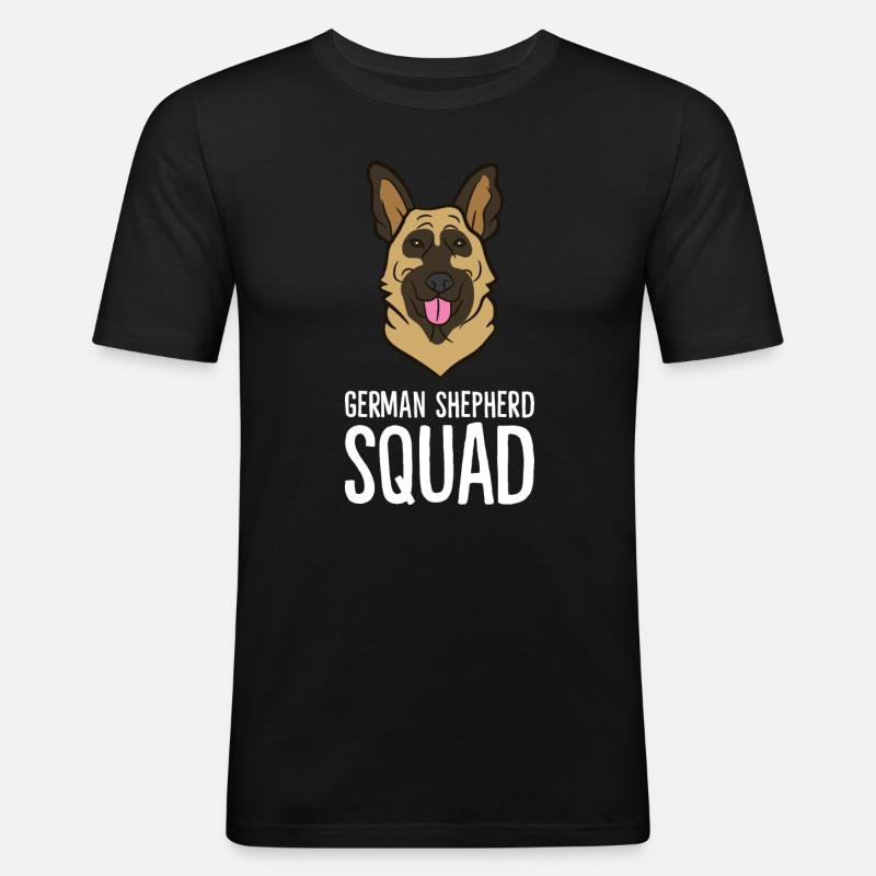 German Shepherd - German Shepherd Squad - Men's Slim Fit T-Shirt - black